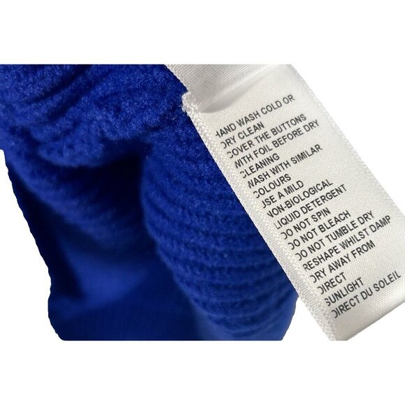 Olivia Rubin Small Blue Frankie Motif-Buttons Cardigan Sweater Ladybug Knit NWT - Picture 9 of 10